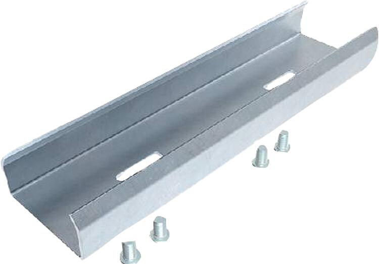 Steel end connectors for roller conveyors, steel
